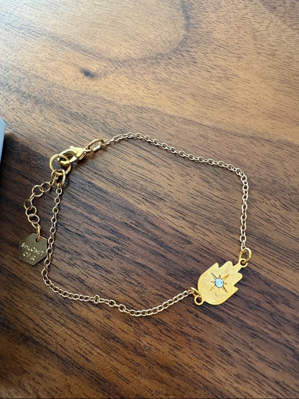 Shlomit Ofir Hamsa Bracelet Gold Dainty Chain